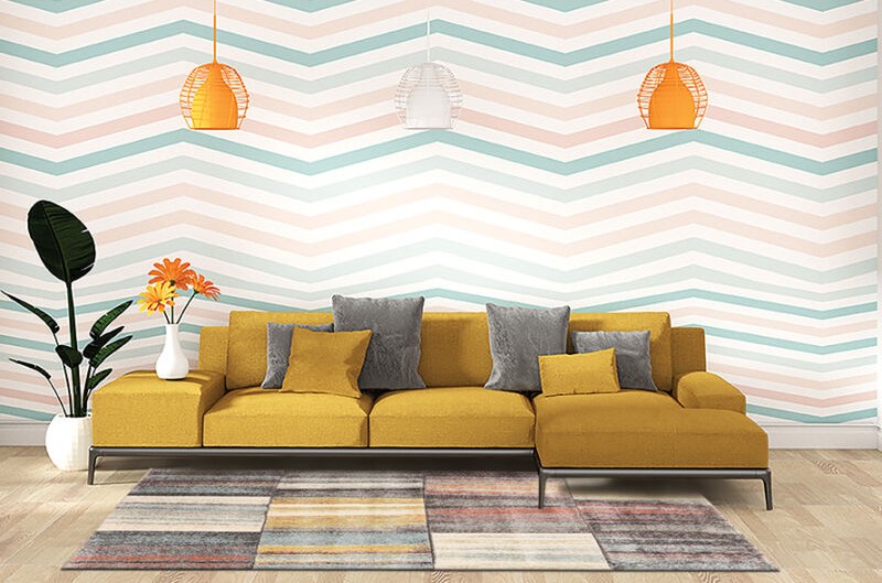 Feast Pattern - Living Room Wallpaper Design