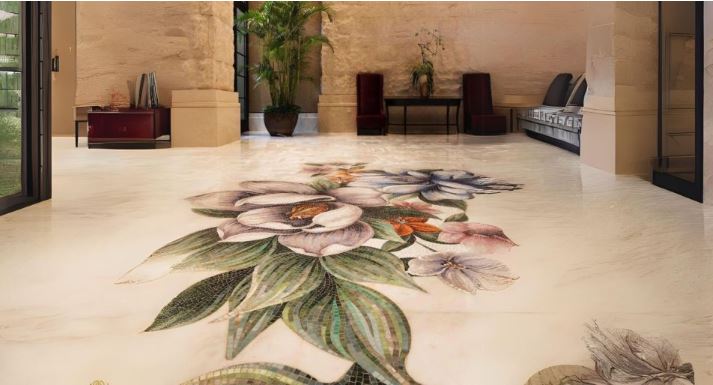 Floral 3D Tiles with interior