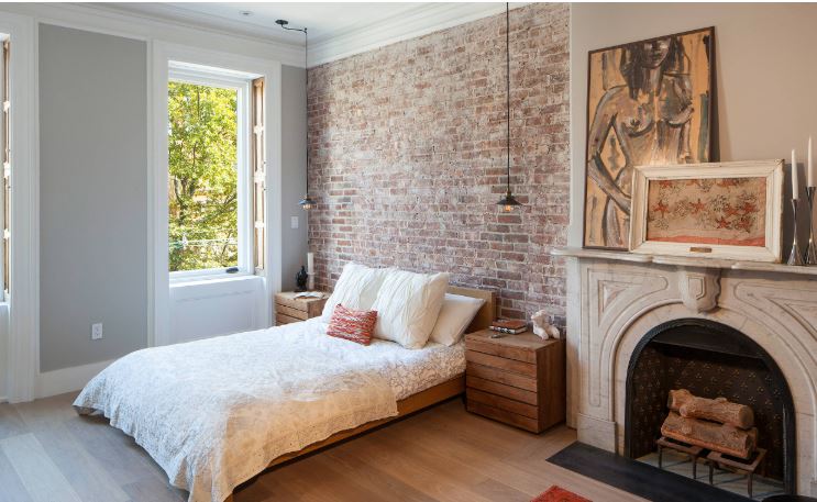 Rustic Brick Design For Bedroom Wall Decor