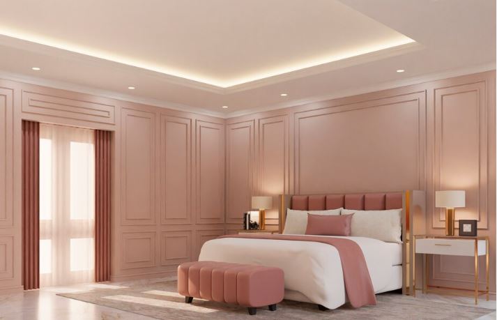 White Tray Ceiling Simple False Ceiling Design for the Bedroom