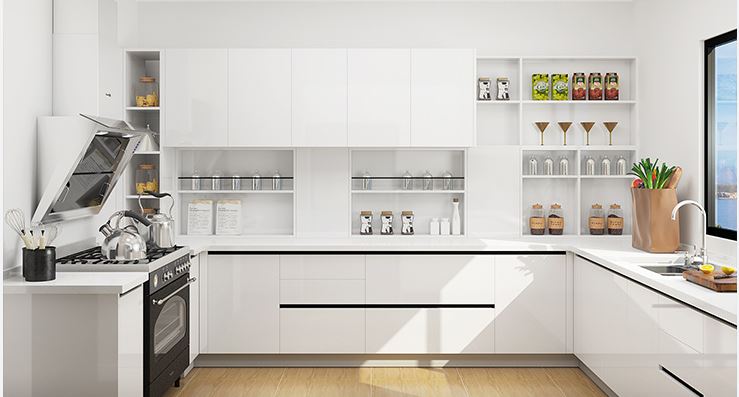 White-modular-kitchen