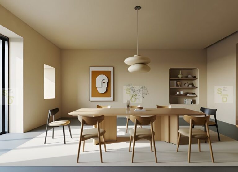 Neutral-Dining-Room-with-Wooden-Accents