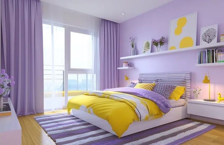 Bright Purple and Yellow