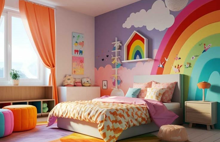 Kids Bedroom That Feature Lighter Coloured Walls