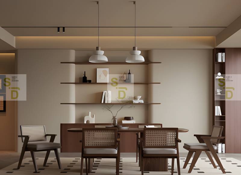 Warm Modern Dining Room